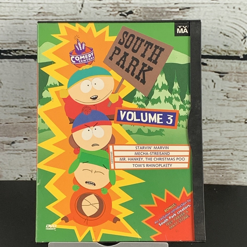 South Park - Set 3 (DVD 1998) Volume 3 Snapcase  Starvin' Marvin Mecha-Streisand